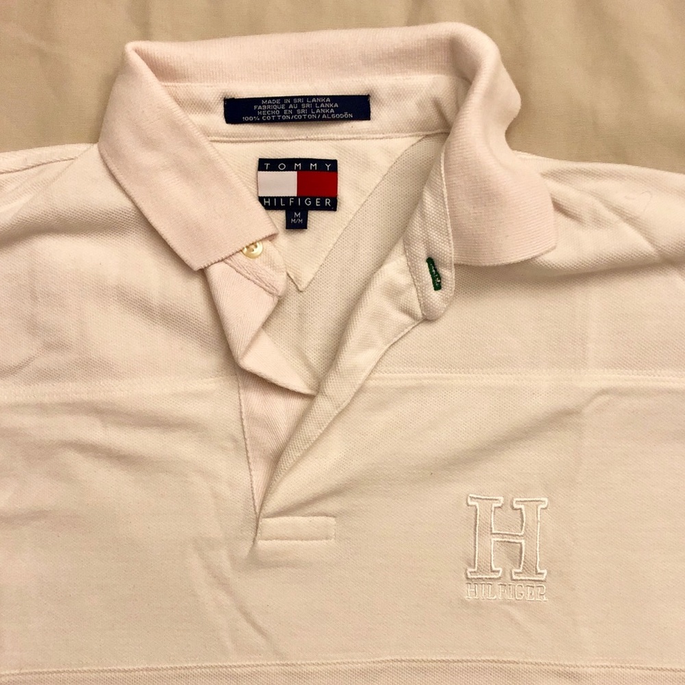 Tommy Hilfiger White Branded Polo